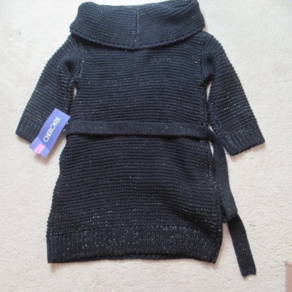 Relisted 6 - 6X sweater dress black w/ shimmer girls small - Picture 7 of 11